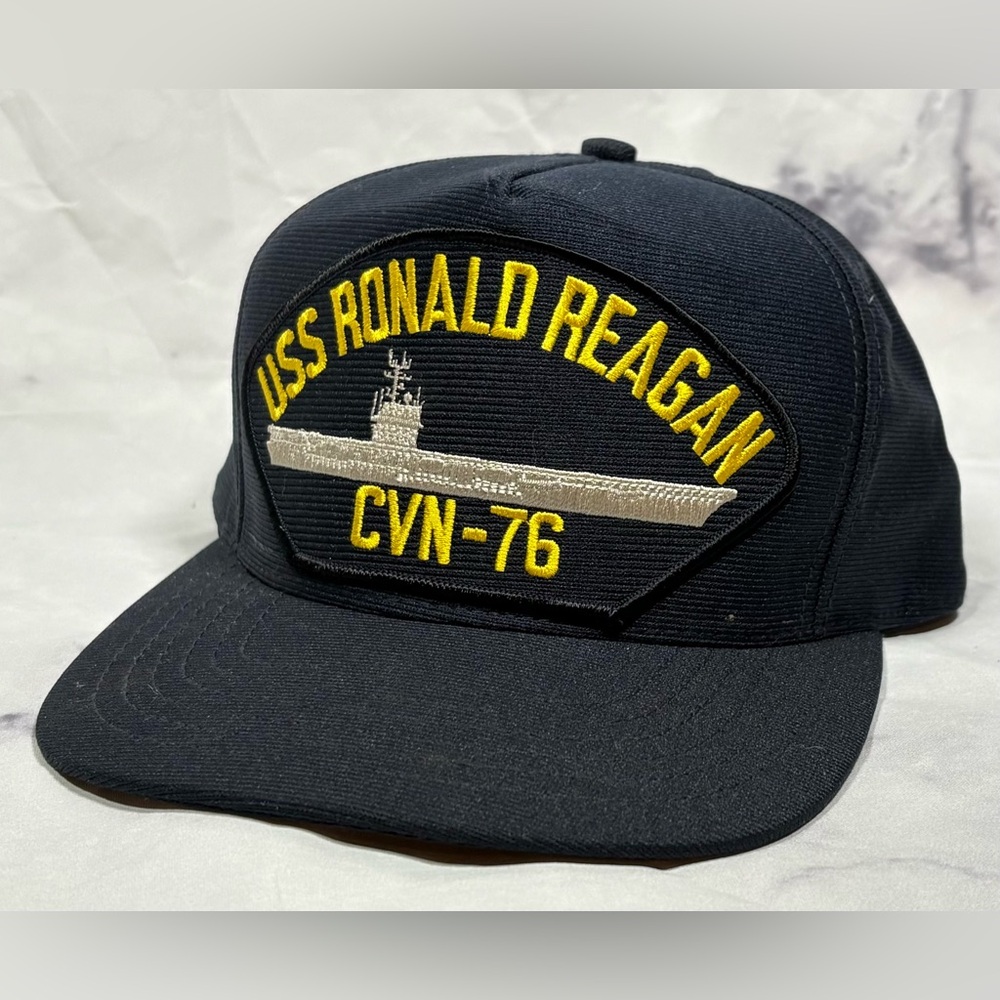 Vintage U.S. Navy USS Ronald Reagan CVN-76 Embroidered Cap Snapback